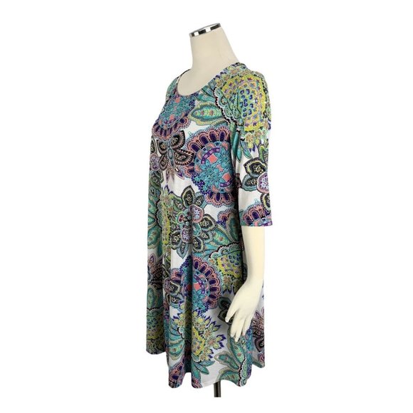 Discount Divas Large Dress Pockets Stretch Boutique Pockets Floral Spring Pink T - Picture 2 of 8